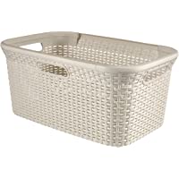 Los mejores  - Curver 187492 - Cesta Natural Style- Blanco- 59.2x38x27cm